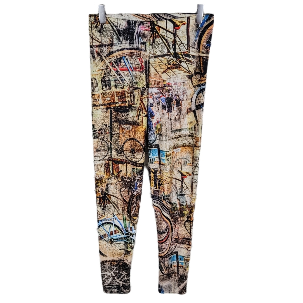 CARLA DYCK | bicycle cycling bike print full length leggings